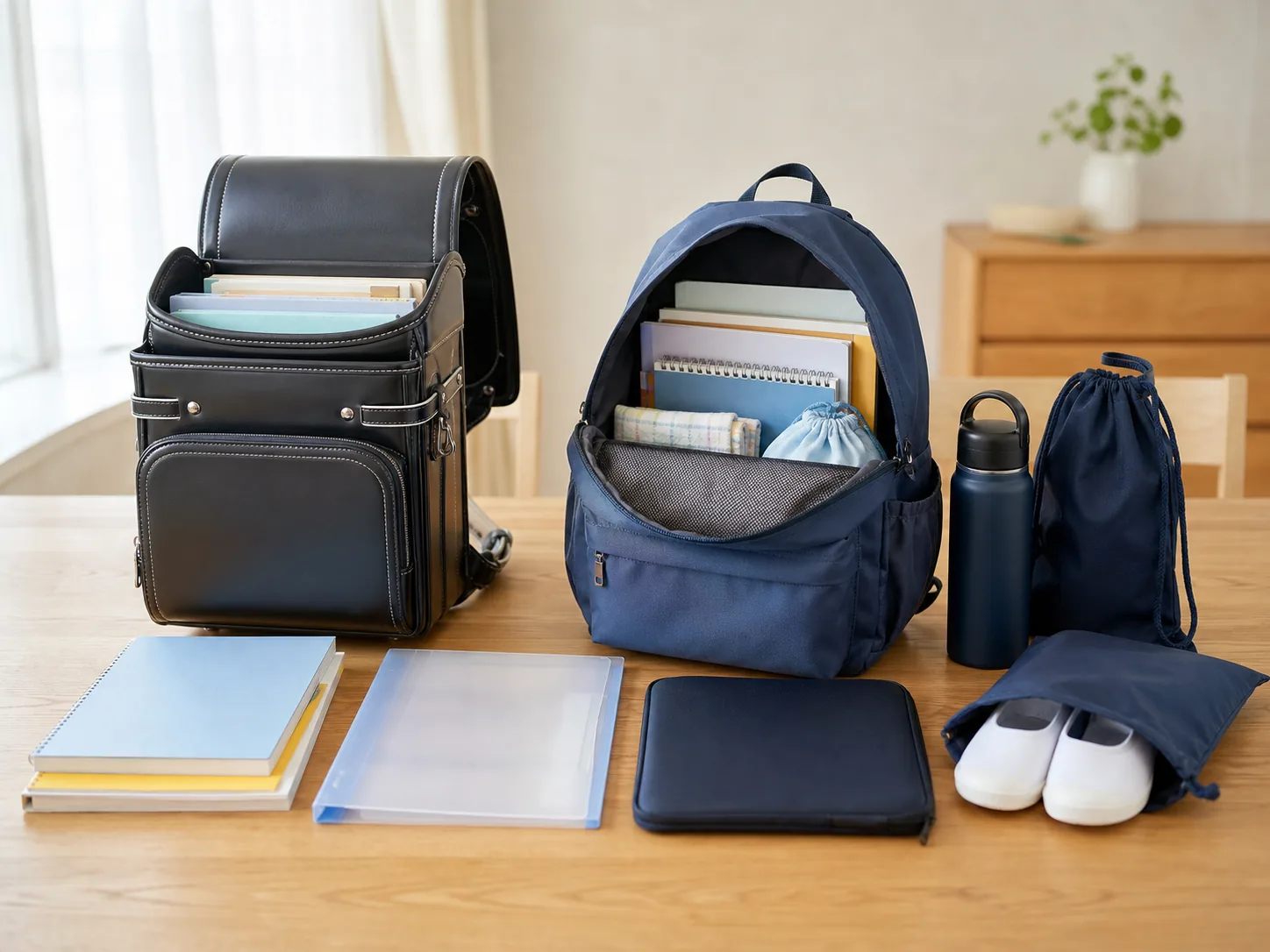 ランリュックとランドセルの違いを比較する通学かばんと学用品