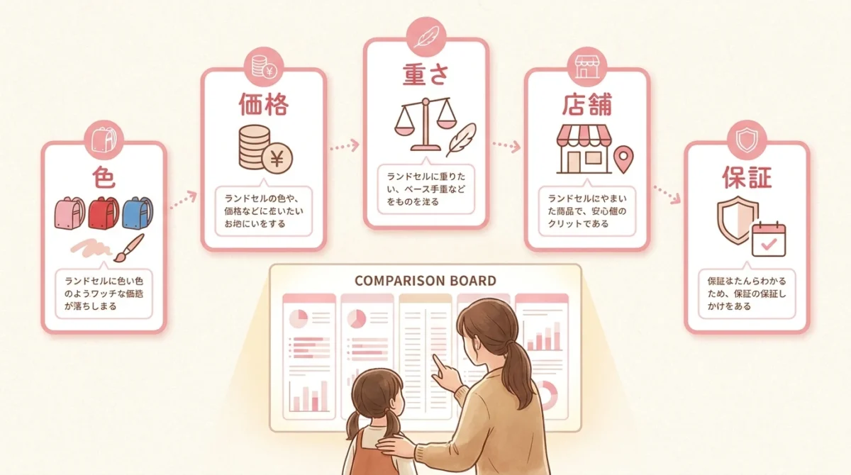 公式通販・店舗・アウトレットで確認すべきポイントを比較した図解