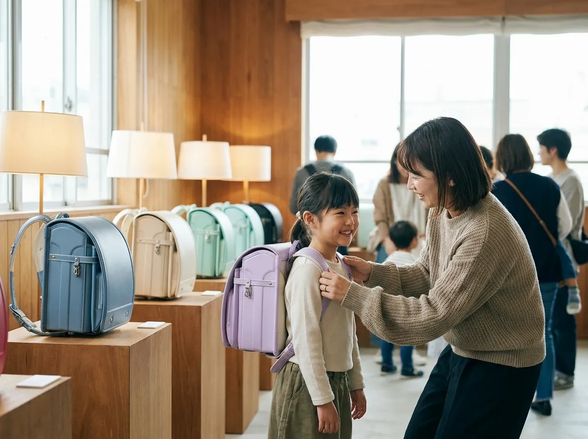 展示会では、写真だけでは分かりにくい色味や背負い心地を確認できます。