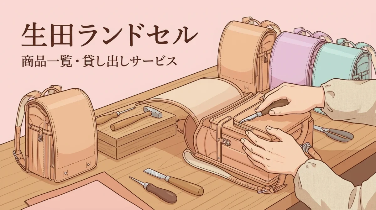 生田ランドセルの商品一覧と貸し出しサービスをまとめた図解